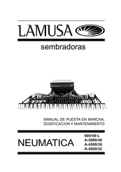 Lamusa NEUMATICA 600/48-L Manual De Puesta En Marcha, Dosificacion Y Mantenimiento