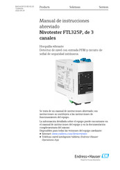 Endress+Hauser Nivotester FTL325P Serie Manual De Instrucciones Abreviado