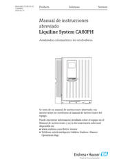 Endress+Hauser Liquiline System CA80PH Manual De Instrucciones Abreviado
