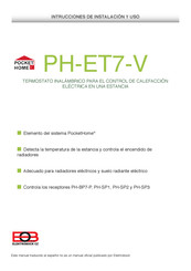 Pocket home PH-ET7-V Intrucciones De Instalación Y Uso