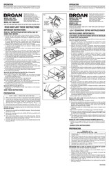 Broan 657F Instrucciones Importantes
