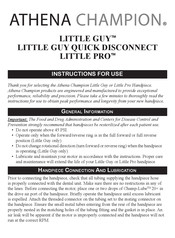 ATHENA CHAMPION LITTLE GUY QUICK DISCONNECT Instrucciones De Uso