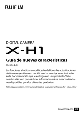 FujiFilm X-H1 Guía De Nuevas Características