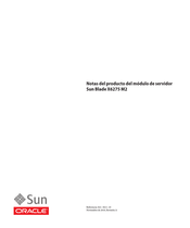 Oracle Sun Blade X6275 M2 Notas Del Producto