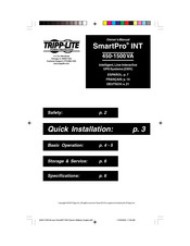 Tripp-Lite SmartPro INT 1000 El Manual Del Propietario