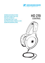 Sennheiser HD 270 CONTROL Instrucciones Para El Uso