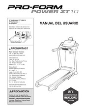 Pro-Form POWER ZT10 Manual Del Usuario