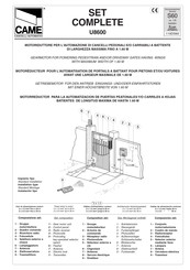 CAME U8600 Manual De Instrucciones