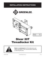 Greenlee Shear 30T Instrucciones De Instalación