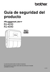 Brother RuggedJet RJ-4040 Guía De Seguridad Del Producto