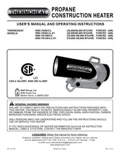 THERMOHEAT RMC-FA125/L/L-01 Manual De Usuario E Instrucciones De Funcionamiento