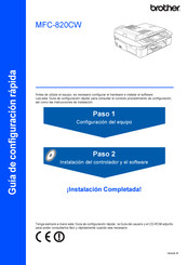 Brother MFC-820CW Guía De Configuración Rápida