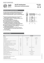 Kathrein VWS 2500 Manual De Instrucciones