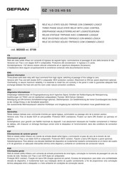 Gefran GZ 10 Manual De Usario