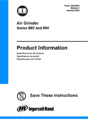 Ingersoll Rand 99V60P109 Especificaciones Del Producto