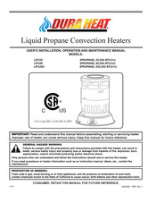 Dura Heat LPC25 Manual De Instalación, Funcionamiento Y Mantenimiento Del Usuario