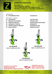 Zipper Maschinen ZI-HS10TN Instrucciones De Servicio