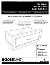 Emerson CLOSETMAID 10 Instrucciones De Instalación