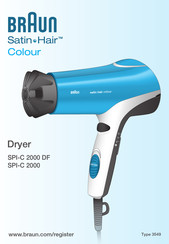 Braun Satin-Hair Colour SPI-C 2000 DF Manual De Instrucciones