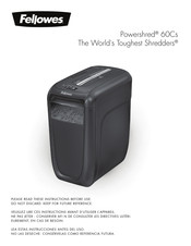 Fellowes Powershred 60Cs Manual De Instrucciones