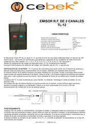 Cebek TL-12 Manual De Instrucciones