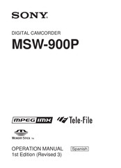 Sony MSW-900P Operación Manual