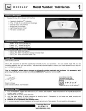 Decolav 1430 Serie Manual De Instrucciones