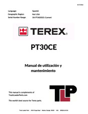 Terex PT30CE Manual De Utilización Y Mantenimiento