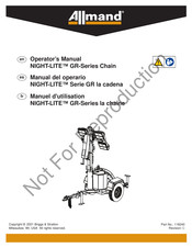 Allmand NIGHT-LITE GR Serie Manual Del Operario