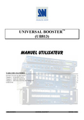 Analog way UNIVERSAL BOOSTER UB613 Manual Del Usuario