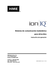 HME ionIQ Instrucciones De Operación