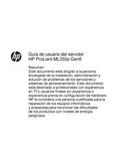 HP ProLiant ML350p Gen8 Guía De Usuario Del Servidor