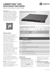 Vertiv Liebert PSI5 Serie Guía De Instalación Rápida