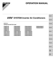 Daikin FXMQ250MAV7 Operación Manual