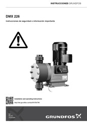 Grundfos DMX 221 Instrucciones De Seguridad E Información Importante