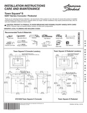 American Standard Town Square S 0297 Serie Instrucciones De Instalación Cuidado Y Mantenimiento