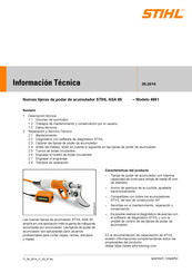 Stihl ASA 85 Información Técnica