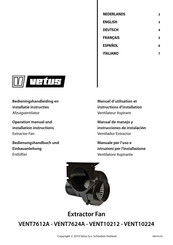 Vetus VENT7624A Manual De Manejo Y Instrucciones De Instalación