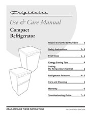 Frigidaire 241607800A Manual Del Usuario