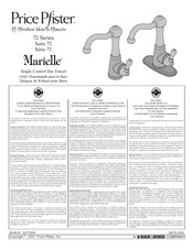 Price Pfister Marielle 72 Serie Manual De Instrucciones