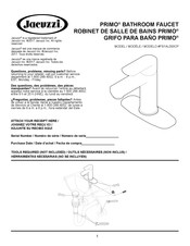Jacuzzi PRIMO FS1AL000CP Manual De Instrucciones
