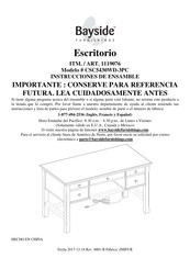 Bayside Furnishings 1119076 Instrucciones De Ensamble