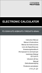 Citizen FS-70RDII Manual De Instrucciones