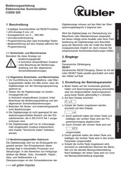 Kübler CODIX 520 Operación Manual