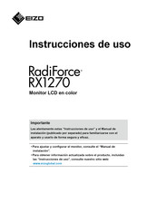 Eizo RadiForce RX1270 Instrucciones De Uso