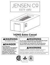 Real Flame JENSEN Co 142NG Manual Del Propietário