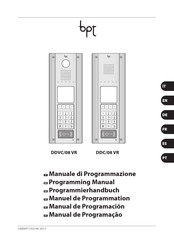Bpt DDVC/08 VR Manual De Programación