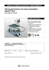 KESSEL Staufix FKA 83125X Manual De Montaje, Servicio Y Mantenimiento