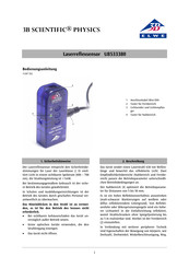 3B SCIENTIFIC PHYSICS U8533380 Manual De Instrucciones