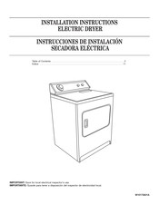 Whirlpool 3HWED5205SQ0 Instrucciones De Instalación